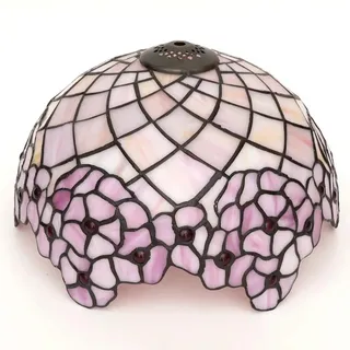 12-Zoll-Ersatzlampenschirm im Tiffany-Stil, Nur Lampenschirm aus Buntglas mit rosa Kirschblüten für Tischlampen, Pendellampen, Stehlampen, Deckenlampen