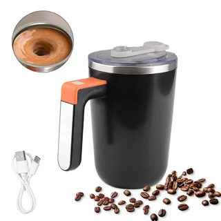 300 Ml Wiederbefüllbarer, Selbstmischender Smart-becher Mit Konstanter Heizfunktion Bei 55 °c, Wasserdicht (ip65), Gehäuse Aus Edelstahl 304, Für Kaffee, Tee, Milch, Büro Und Schule