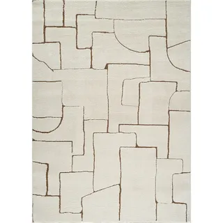 Livabliss Kurzflorteppich, Terracotta, Textil, Grafikmuster, Rechteckig, 160x213 cm, in verschiedenen Größen erhältlich, Teppiche & Böden, Teppiche, Moderne Teppiche