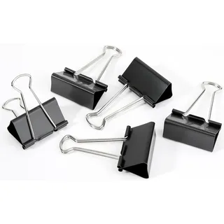 GOWI Foldbackklammern schwarz 5,1 cm, 12 St.