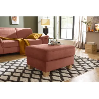 Polsterhocker HOME AFFAIRE "Dalia", orange (terra), B:66cm H:46cm T:76cm, Luxus-Microfaser Florence (100% Polyester);Luxus-Microfaser weich (90% Polyester, 10% Polyamid);Webstoff (100% Polyester), Hocker, Polsterhocker, mit Stauraum, Federkern-Polsterung passend zur "Dalia"-Serie