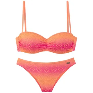Buffalo Bügel-Bandeau-Bikini Damen Pink/Orange 34 Cup A