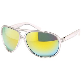 BEZLIT Eyewear Pilotenbrille Piloten Designer Damen Sonnenbrille (1-St) mit schwarzen Linsen grün|weiß