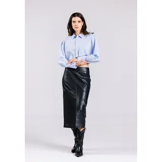 Freaky Nation Lederrock LINNEA 3/4-lang schwarz XL