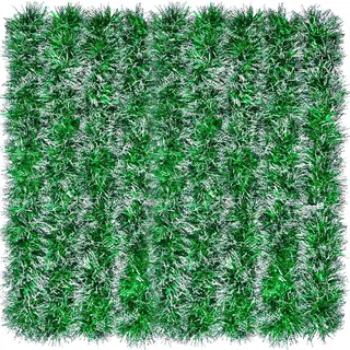 EBOOT 39,4 Fuß Weihnachten Lametta Girlande Glänzend Girlande Metallisch Glänzend Girlande Weihnachtsbaum Hängende Dekorationen für Weihnachten Ferien Indoor und Outdoor Dekorationen (Grün)