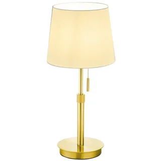 TRIO Leuchten LED Tischleuchte höhenverstellbar, max. Höhe 56cm, dimmbar, LED wechselbar, Warmweiß, große Designklassiker Nacht-Tischlampe inkl. E27 LED goldfarben