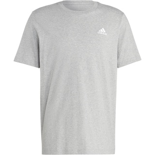Adidas, Essentials Single Jersey Embroidered Small Logo, T-Shirt, Mittelgraues Heather, S, Mann