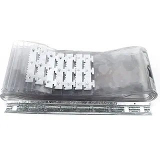 PVC Streifenvorhang Kunststoff Streifenvorhang 200cm x 18cm transparent Türvorhang Lamellenvorhang für den Innen- und Außenbereich Supermärkte ...