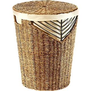 locker Wäschekorb NATUR (1 St), Wäschesammler aus Seegras, Höhe ca. 50 cm beige