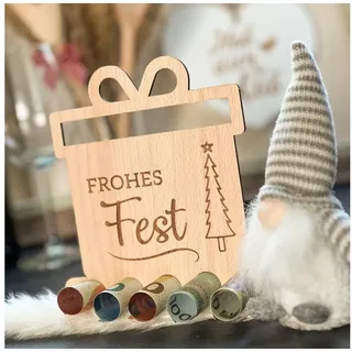 Spruchreif® Spardose Geldgeschenk für Camper, Geschenkidee Camper, Outdoor Geschenk, Holzgeschenk beige
