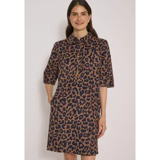 Cecil Midikleid Leo-Muster Braun L