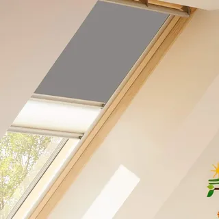 Vorteilsset Verdunkelungsrollo & Faltstore DFD SK06 0705S / Bedienart : Manuell / Farbe : Uni Grau/Weiß / Fenstergröße : SK06 / Fenstertypen : GGU, GPU, GHU, GTU, GGL, GPL, GHL, GTL, GXL