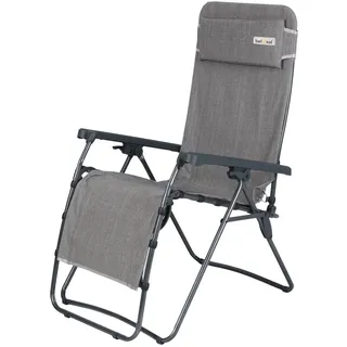 bel-sol Relaxsessel EMILIA verstellbar 110 x 90 x 70 cm hellgrau mit Kissen