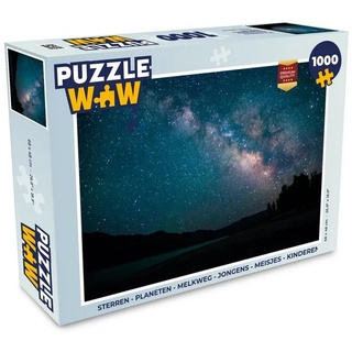 MuchoWow Puzzle Sterne - Planeten - Galaxie - Jungen - Mädchen - Kinder, 1000 Puzzleteile, Foto-Puzzle, Bilderrätsel, Puzzlespiele, Klassisch bunt