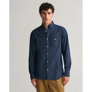 Gant für Herren. 3000400 Hemd Regular Fit navy (S), Lässig, Baumwolle, Klassisch, Langarm, Marine