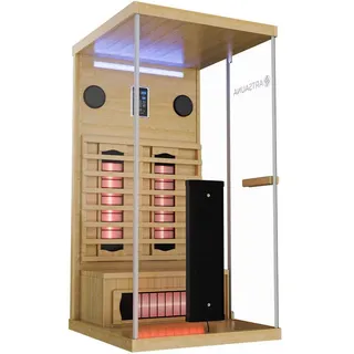Artsauna Göteborg 90 x 90 x 190 für 1 Person mit Vollspektrumstrahlern & Hemlockholz