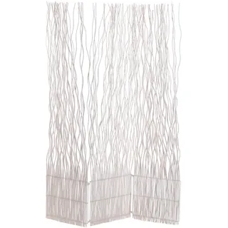 DESIGN DELIGHTS Paravent, weiß Naturmaterialien, 120x170x6 cm, Wohnzimmer, RAUMTEILER | Paravents, Paravents