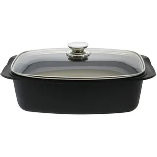 Elo Basic Bräter Universalbräter Quatrorondo, Aluguss 32cm, Aluminiumguss (1-tlg) schwarz