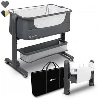 lionelo Baby-Reisebett Timon,  3in1  ZUBEHÖR  Tasche Aluminium Rahmen PRESTIGE Matratze grau