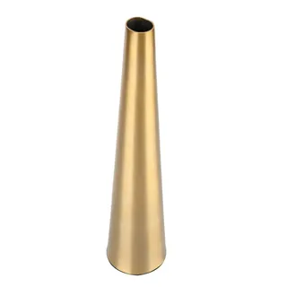 Wnvivi Konische Vase aus Edelstahl, Vase mit Schmaler Öffnung, Blumenvase aus Goldenem Metall, Moderne Minimalismus-Vasen für Wohnzimmer, Arbeitszimmer, Dekoration