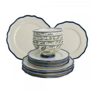 LAURA ASHLEY Geschirr-Set Geschirr-Set Hedingham Blue Sage (12-teilig)