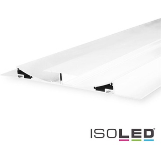 ISOLED LED Trockenbau-Leuchtenprofil DOUBLE CURVE, indirektes Licht, für 2 LED-Strips, Aluminium, 200cm, Weiß RAL 9003 ISO-114111