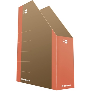 DONAU LIFE 3550001FSC-12 Stehsammler Stehordner Archive Box Pappe/ Karton - Orange| bis zu 500 Blatt Für Büro, Schule und Zuhause zur Aufbewahrung von Dokumenten im A4 Format, Archivierung von Magazin