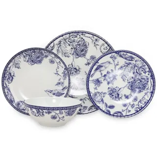 Hermia Concept Geschirr-Set Kütahya Porselen (24-tlg), 6 Personen, 100% Porzellan, Mikrowellengeeignet weiß