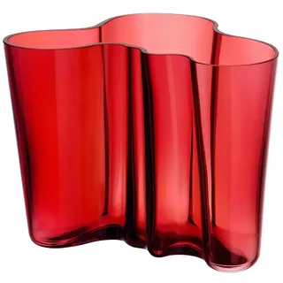 Iittala Vase Aalto 160 mm Rot aus Glas