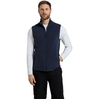 Mountain Warehouse Alder Weste für Herren - Leichter Körperwärmer, bequeme Weste, schnelltrocknender Fleece, Reißverschluss - Ideal für den Frühling Sommer Dunkel Blau Large - L