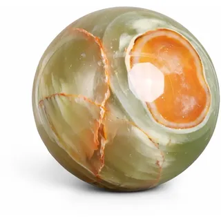 Budawi® Onyxmarmor Dekokugel 62 mm | Naturstein Deko aus Onyx Marmor | Edelstein für Wohnraum Meditation Altar