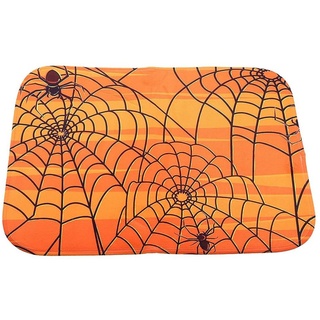 Teppich Spinnennetz-Matte, Halloween-Teppich, Bodenmatte, rutschfeste Matte, GelldG