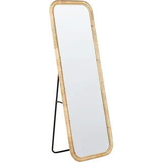 Beliani Standspiegel Malange 50 x 150 cm Rattan