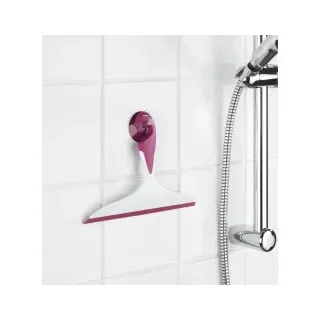 WENKO Loano Duschabzieher, mit Haken 20176100 , Farbe: Pink