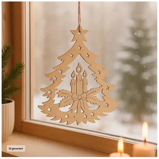Hti-Living Dekohänger Holz Adventskerze Dekohänger Holz Adventskerze
