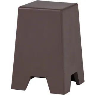 Woood Beistelltisch Zina - Glasfaser Braun, Betonoptik, 36 x 36 cm,