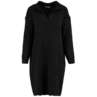 HaILY’S Shirtkleid Langarm Strickkleid Mini Pullover Dress V-Ausschnitt ENYA (lang) 4700 in Schwarz schwarz XS