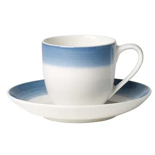 Villeroy & Boch Colourful Life Winter Sky Espressotasse Conper, 2 Stück, Porzellan, blau