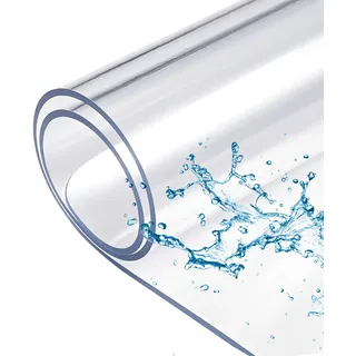 Schreibtischunterlage Transparent, 100x50 cm Groß Schreibunterlage Durchsichtige Schreibtischmatte PVC Wasserdichte Tischschoner Abgerundete Ecken Tischunterlage für Büro und Zuhause