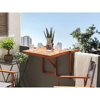 Balkonhängetisch Akazienholz höhenverstellbar 60 x 40 cm dunkelbraun UDINE
