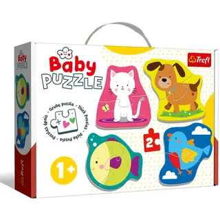 Trefl - Puzzle, Tierchen, 2 Teile, | 4 Sets, Baby Classic, für Kinder ab 1 Jahr