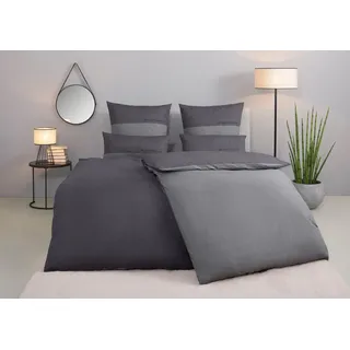 TOM TAILOR HOME Bettwäsche Henry, Renforcé, 3 teilig, Bettwäsche aus Baumwolle, mit GRATIS-Zugabe: Sporthandtuch grau