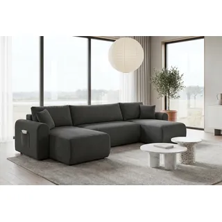 Wohnlandschaft OTTO HOME "JONAA, U-Form, 311 cm - OTTO. Verlässliche Qualität.", anthrazit, B:311cm H:79cm T:52cm, Sofas, Wohnlandschaft, Schlaffunktion 133/270cm, Bettkasten, Cord, Struktur, Unser Tiefpreis