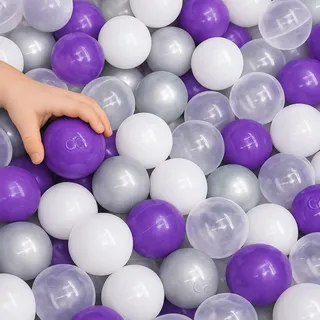 LittleTom 200 Bunte Bälle für Bällebad - 5,5cm Kinder Spielbälle - Baby Spielzeug für Ball Pool, Zelt, Hüpfburg - Plastikbälle