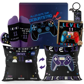 TUZELIYA Geburtstag 11 Jahre Junge - Gamer Geschenk für Jungs - Geldgeschenk 11. Geburtstag - Personalisierte Teenager Jungen - Coole Geschenkset für Sohn Bruder