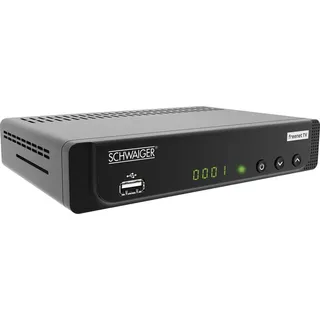 Schwaiger DTR600HD, Terrestrisch, Full HD, DVB-T2, 576i, 576p, 720p, 1080i, 1080p, AVC, H.264, H.265, MPEG2, MPEG4, H.265 - Schwarz