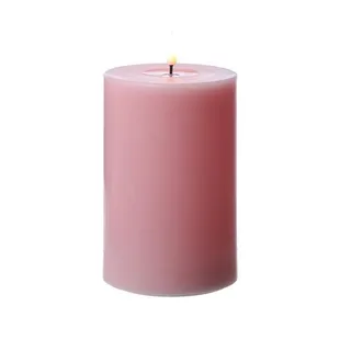 Deluxe Homeart LED-Kerze Mia Deluxe Echtwachs flackernd Wachsspiegel H: 15cm D: 10cm rosa rosa