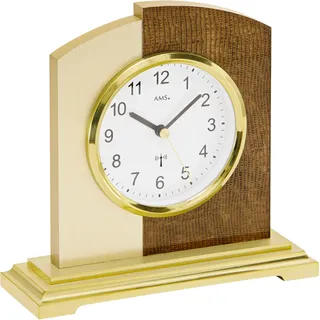 AMS Funktischuhr AMS "F5145", gold (goldfarben), Tischuhren, Made in Germany