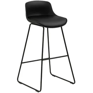 Livetastic Barhocker, Schwarz, Metall, Kunststoff, U-Form, 43x94x49 cm, Esszimmer, Barmöbel, Barhocker