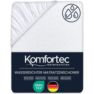 Komfortec Weicher Matratzenschoner 90x200cm | Atmungsaktiver und Weicher matratzenschonbezug | Oeko-TEX Zertifiziert | Bequem und Langlebig